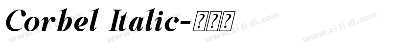 Corbel Italic字体转换